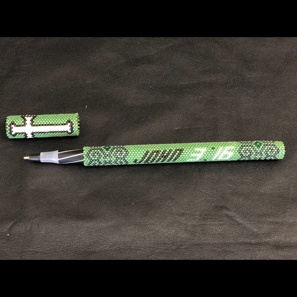 A very nice beaded pen. “John 3:16”